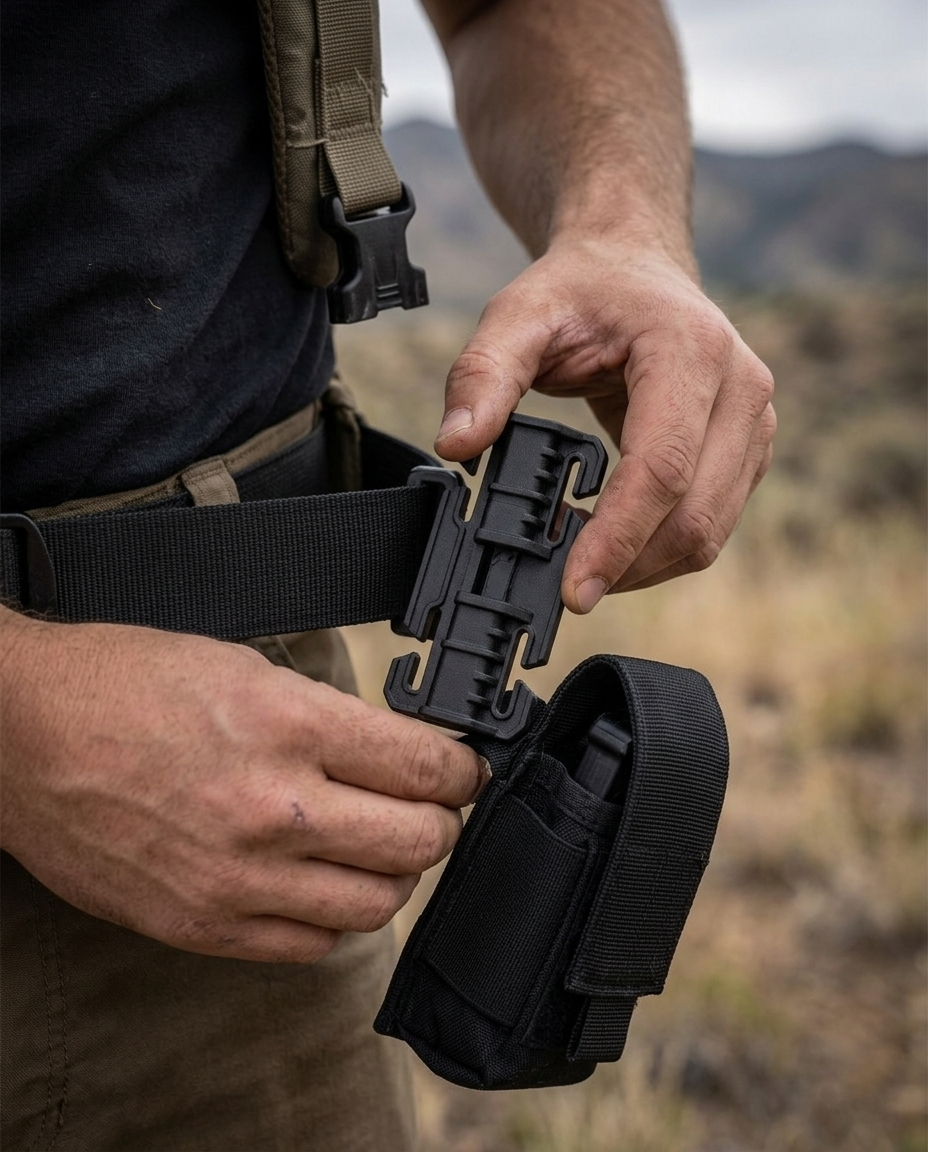25mm Quick-Connect Buckle: Pack to belt