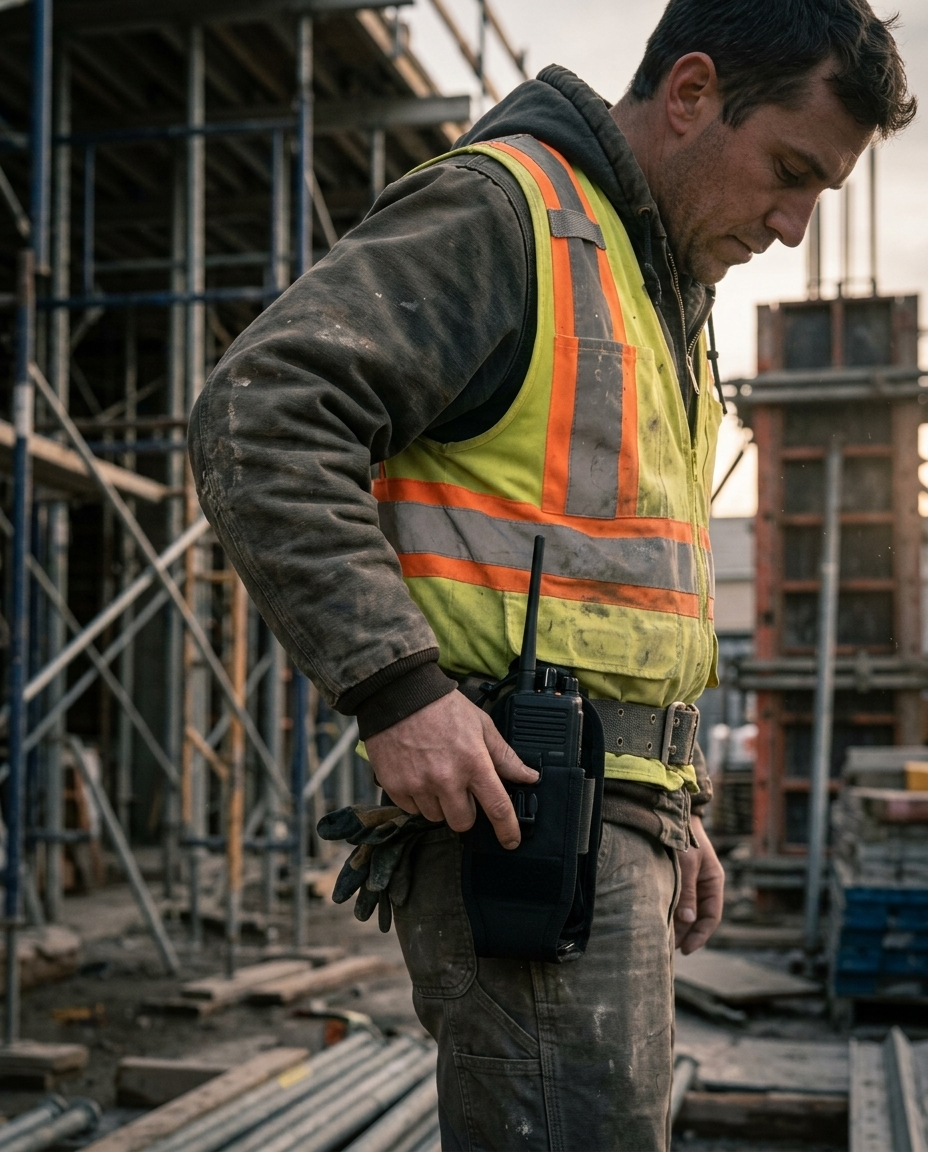 Adjustable Radio Carrier: Work sites