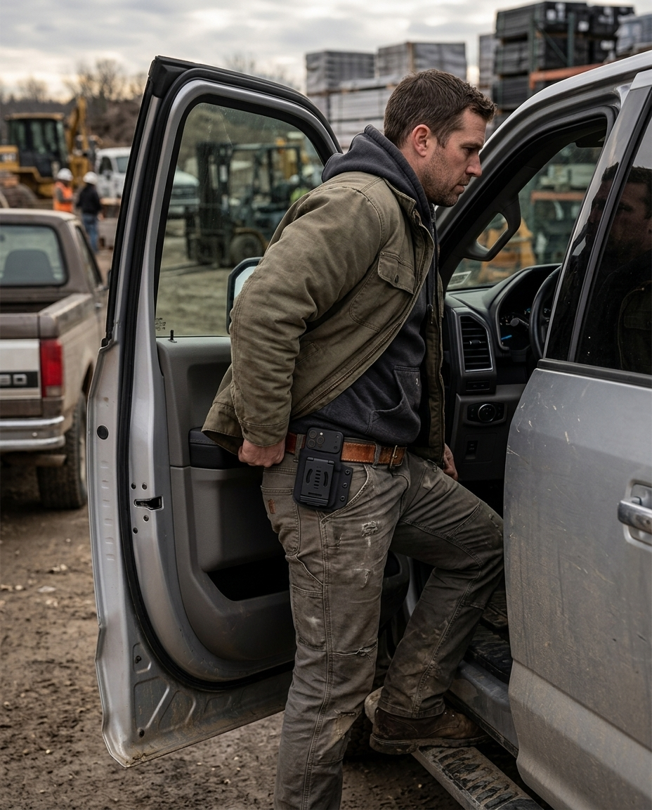Belt-Clip Phone Sheath: Vehicle