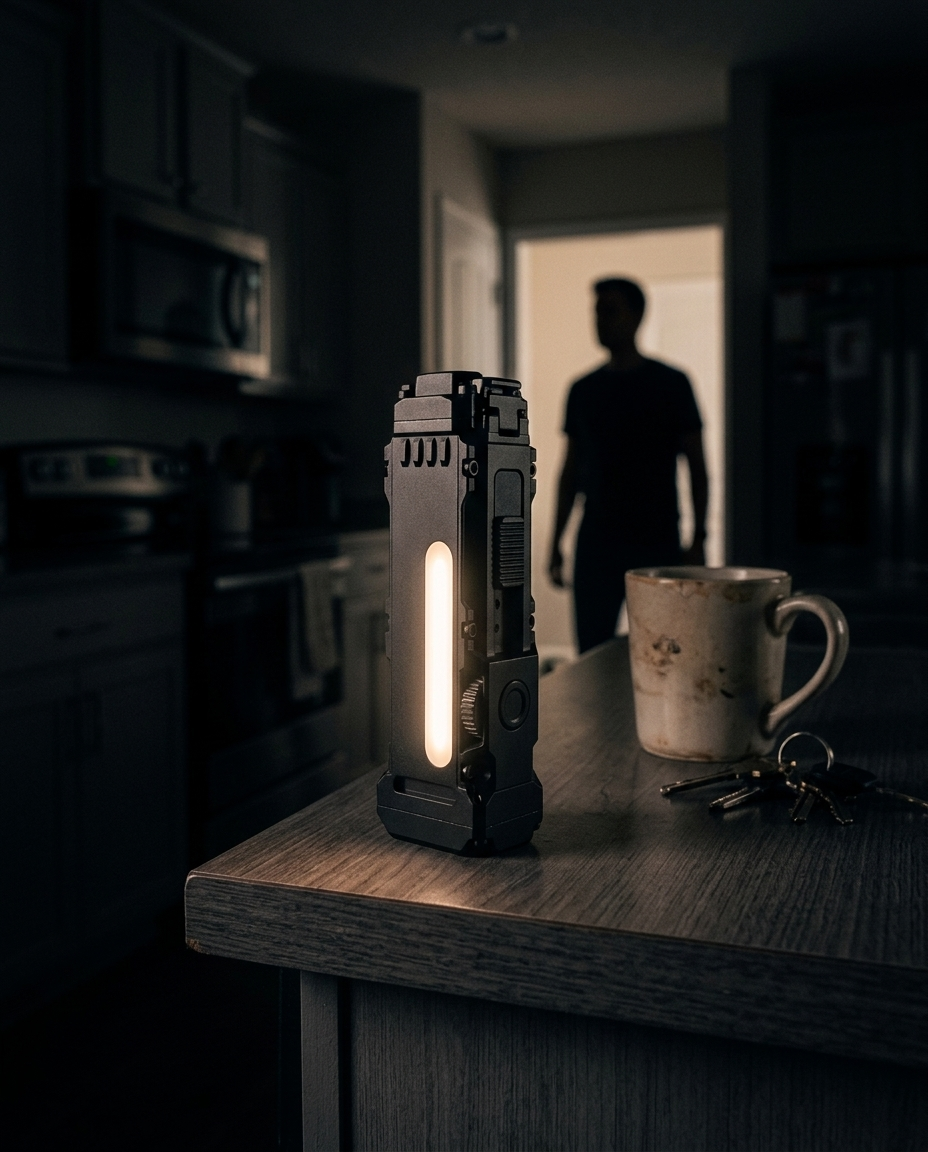 Compact Flat Flashlight: Home