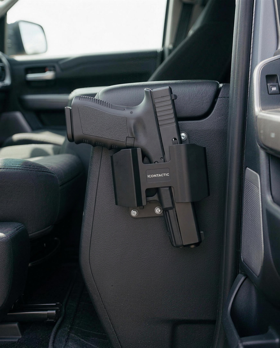 Magnetic Handgun Mount: Nightstand
