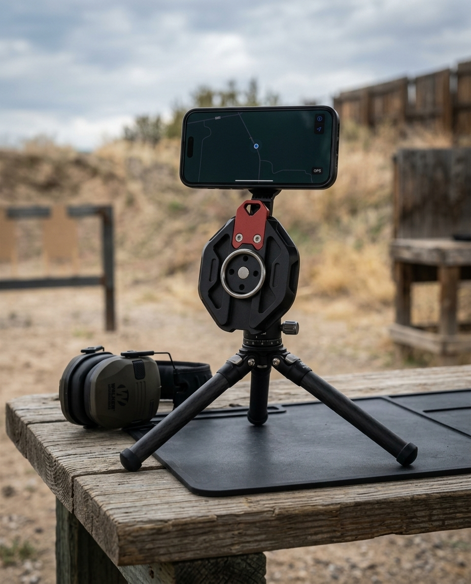 Magnetic Phone Mount for Straps and Webbing: Range day
