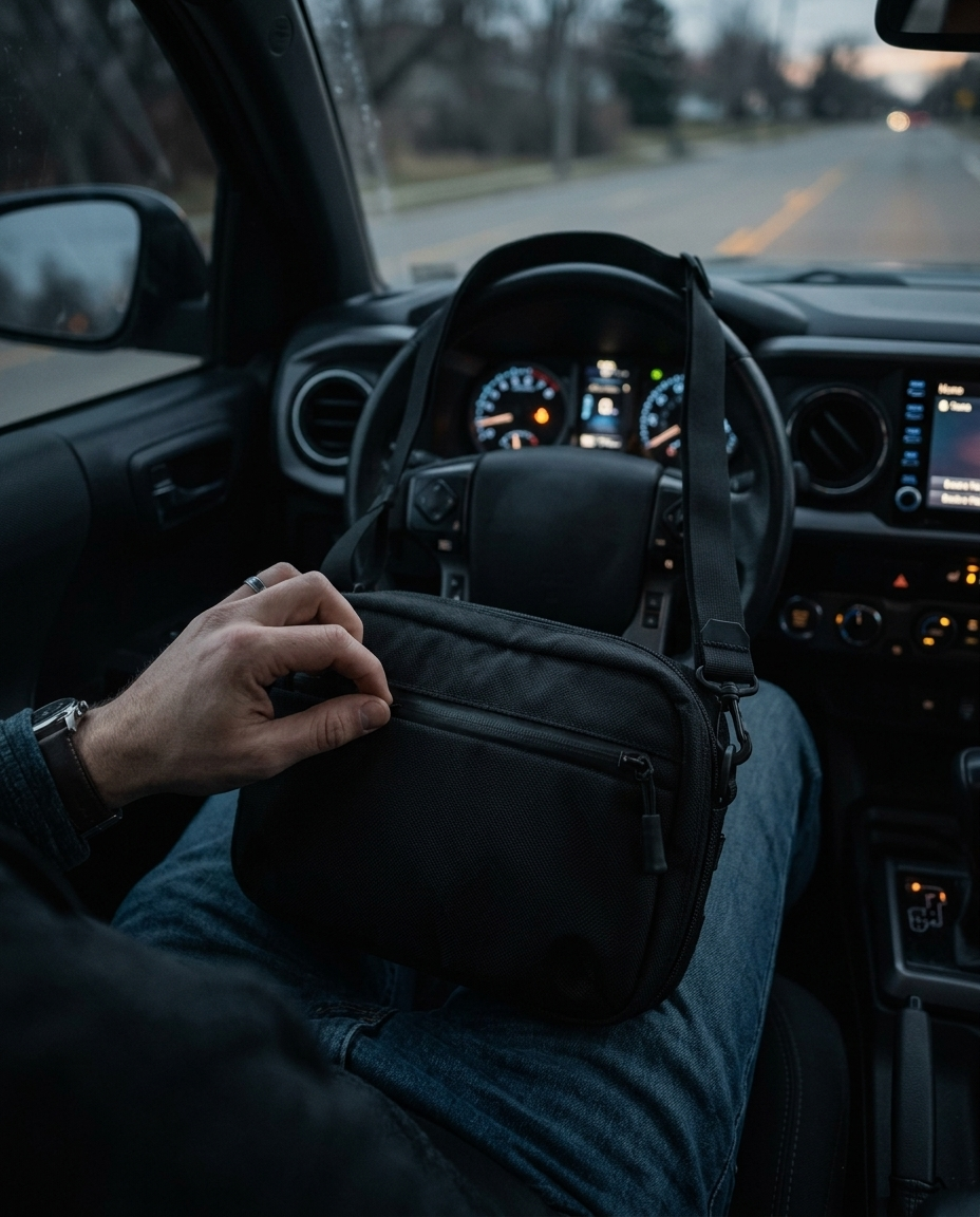 Full-Size Concealment Carry Bag: Vehicle
