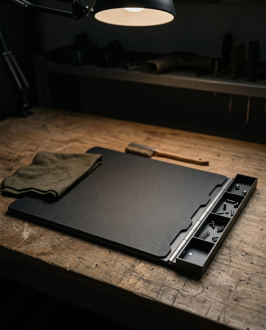 Maintenance Mat with Magnetic Parts Tray: Bench