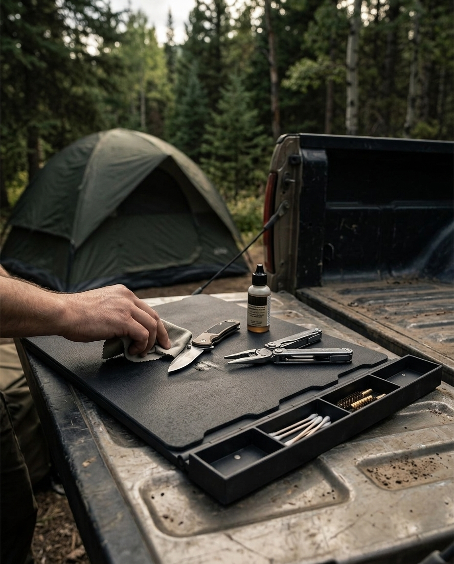 Maintenance Mat with Magnetic Parts Tray: Camp