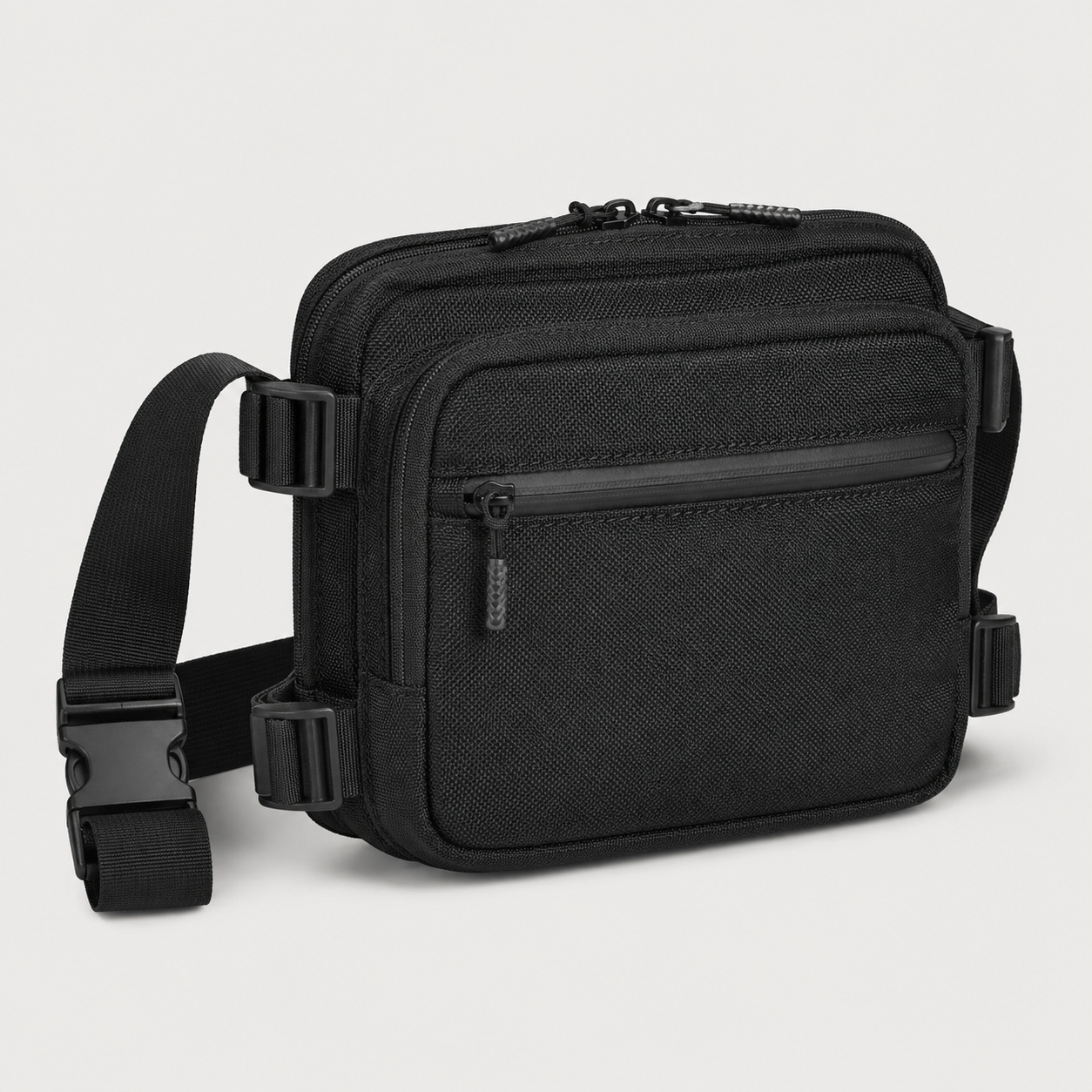 ICONTACTIC Expandable Concealment Carry Bag, concept render pending supplier verification, bag only, front three-quarter view on light grey