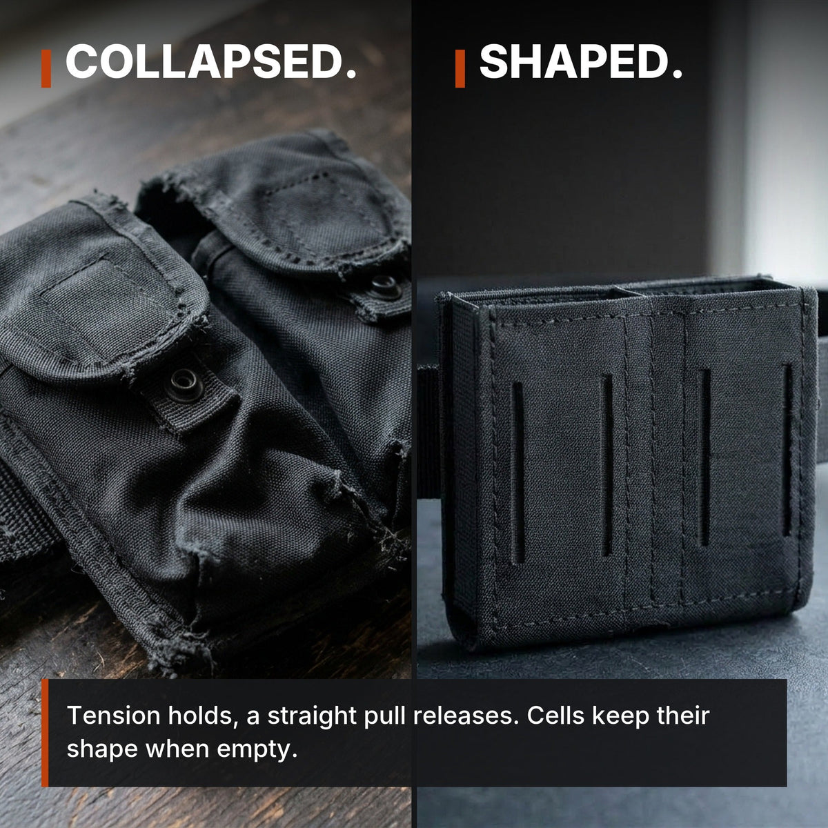Collapsed. Shaped.