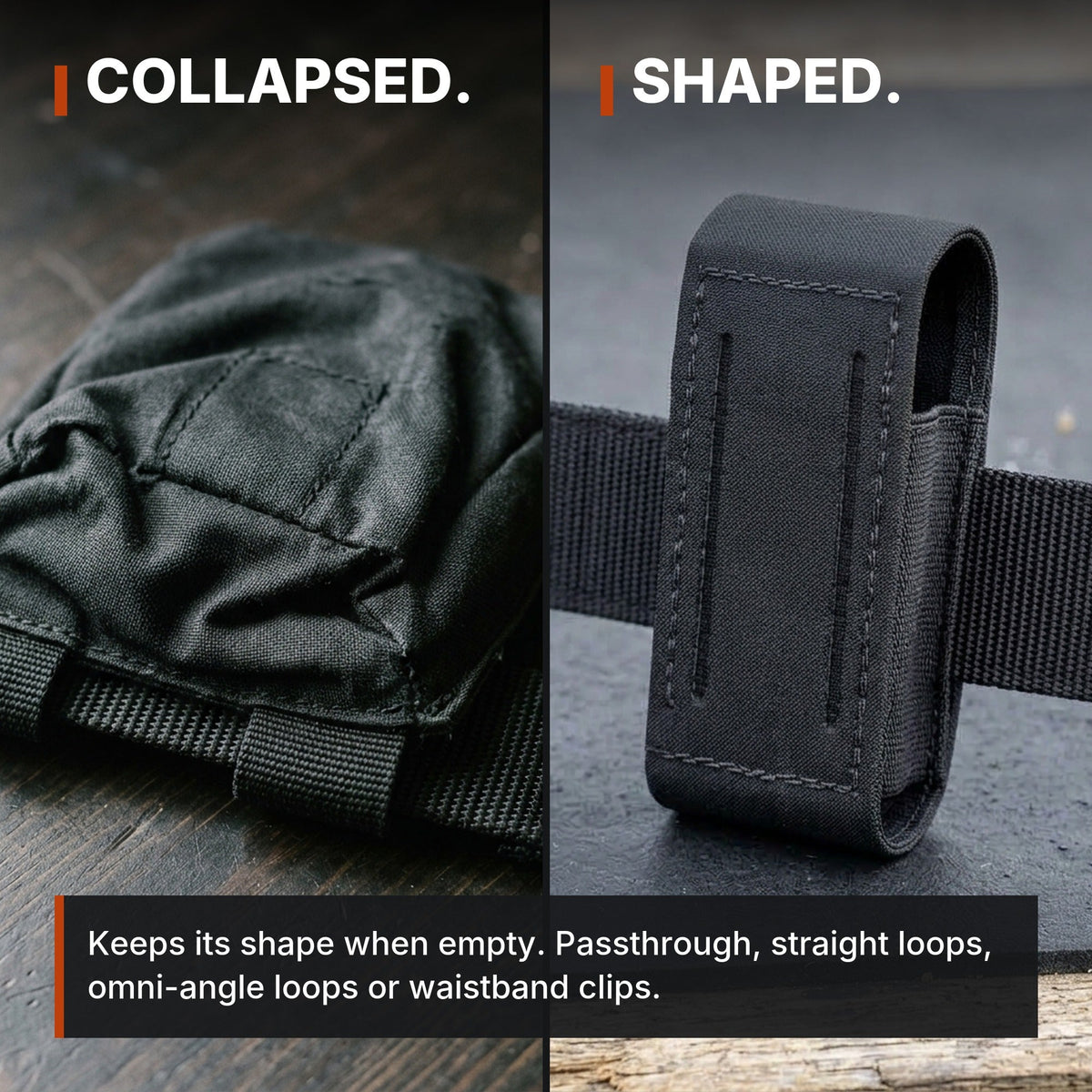 Collapsed. Shaped.