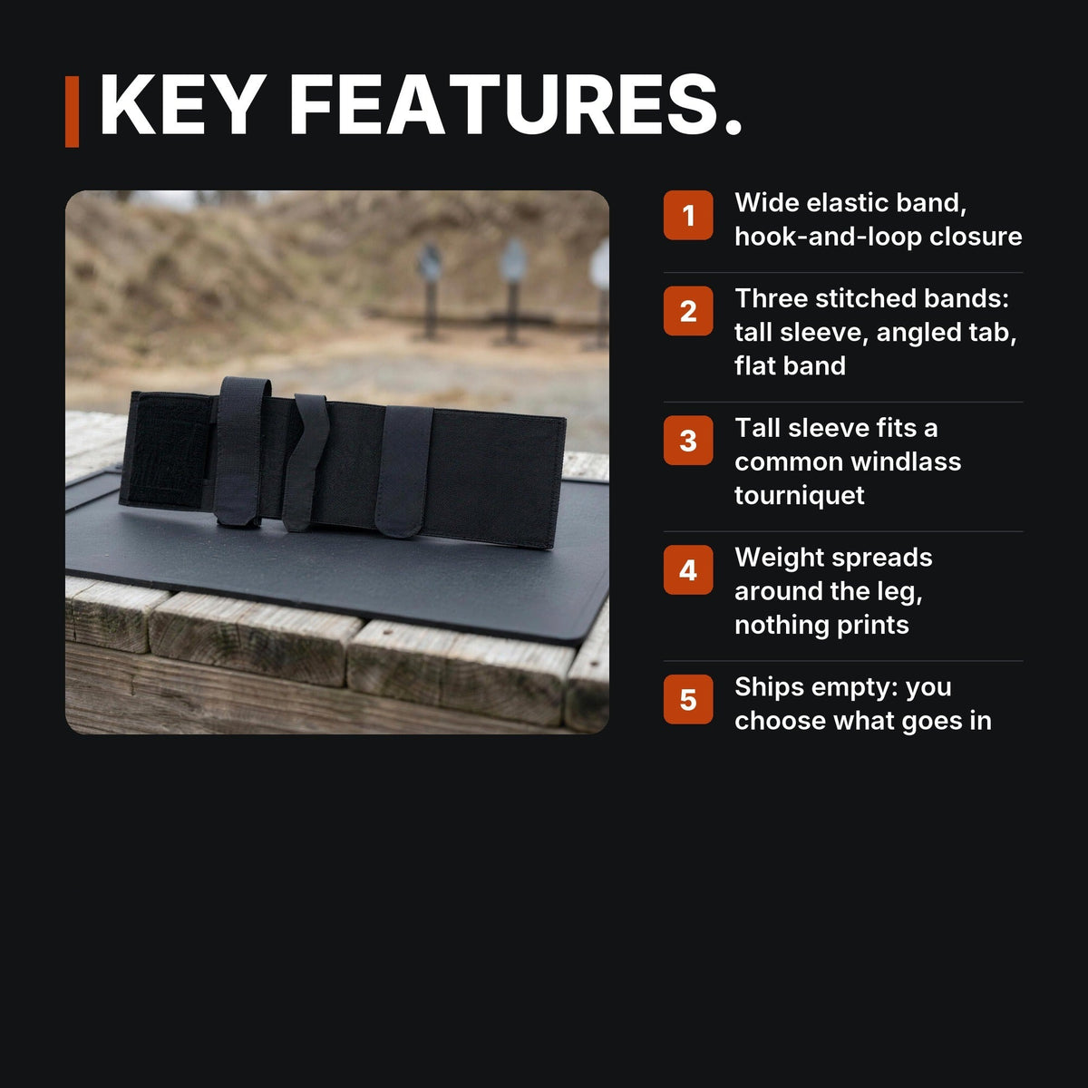 Ankle Utility Carrier infographic: Key features