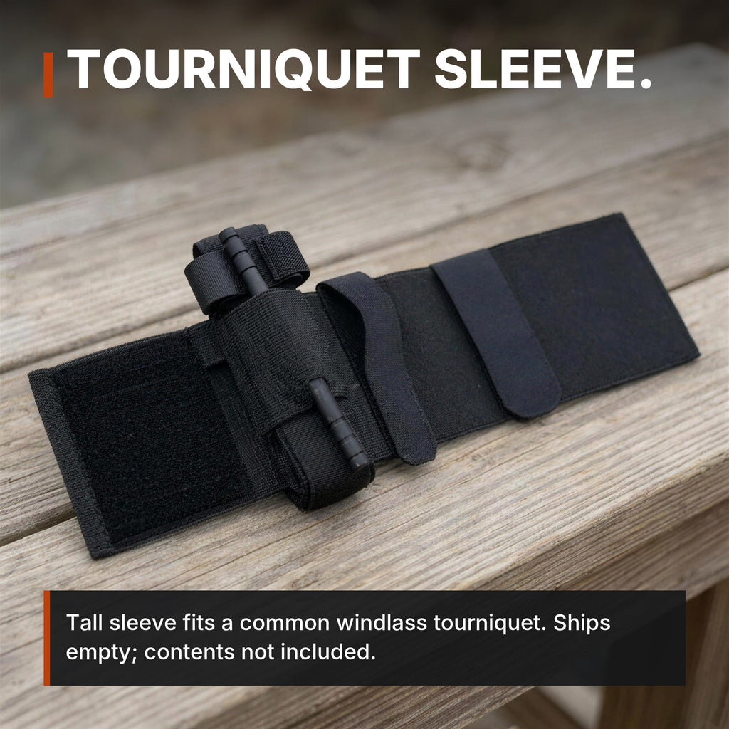 Ankle Utility Carrier infographic: Tourniquet sleeve