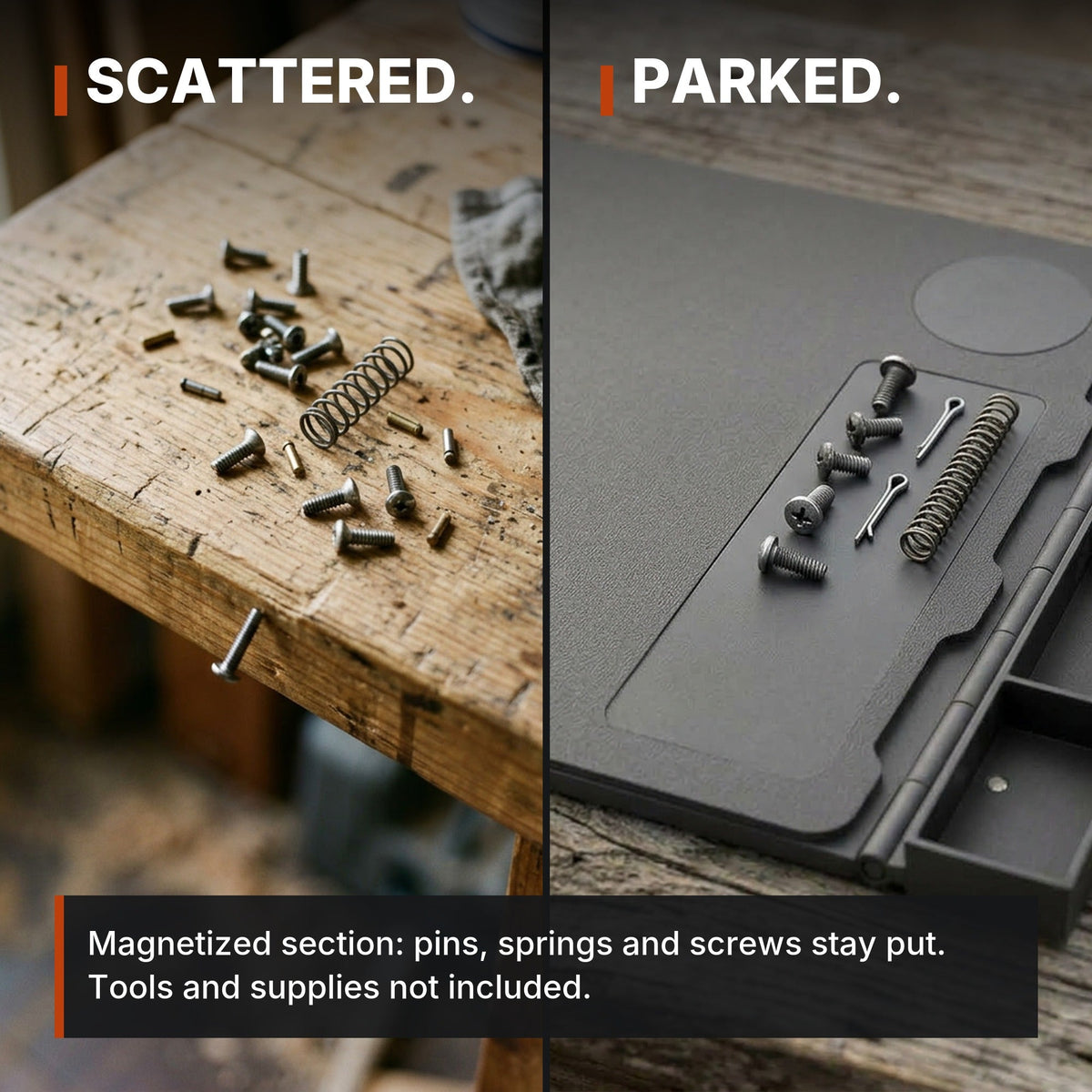 Scattered. Parked.