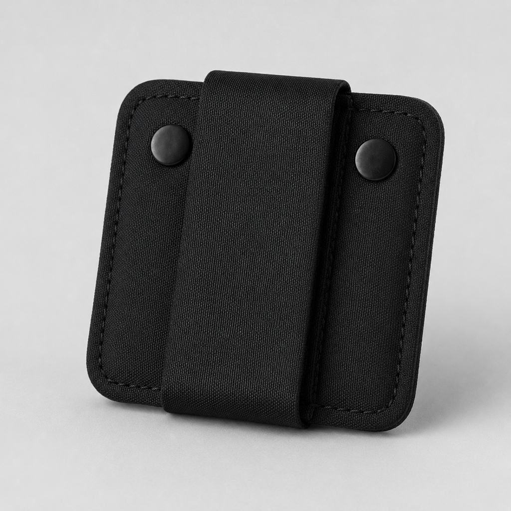 ICONTACTIC Magnetic Retention Catch, concept render pending supplier verification, empty catch, front three-quarter view on light grey
