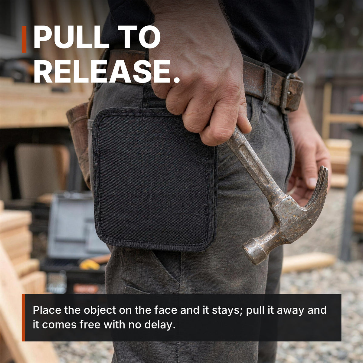 ICONTACTIC Magnetic Retention Catch, headline: pull to release. Concept render, illustrative