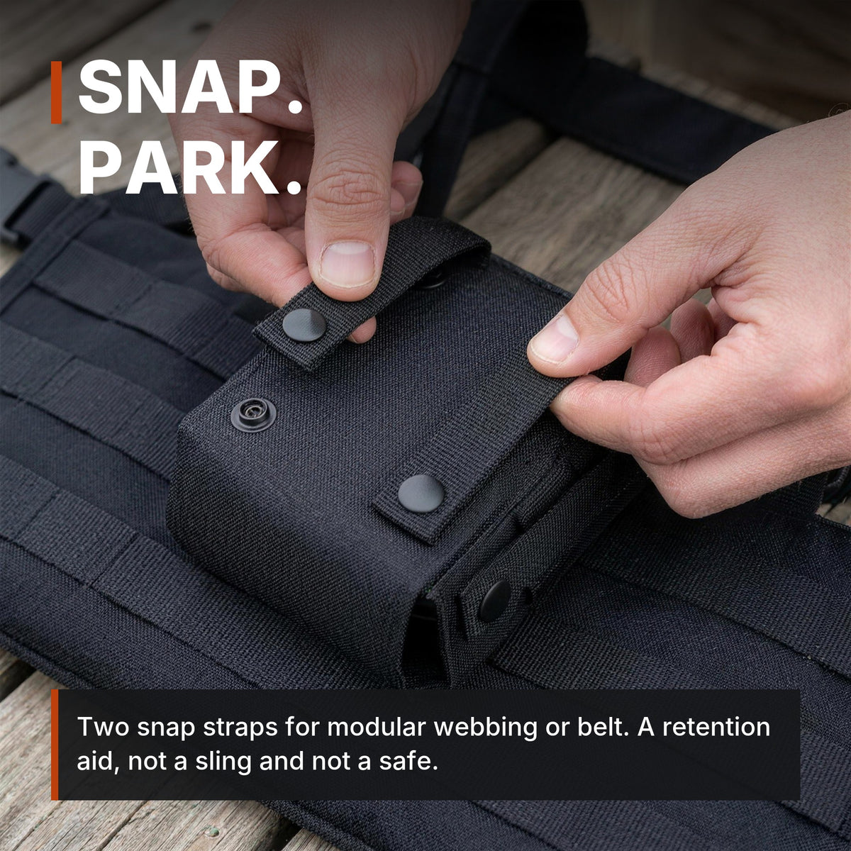 ICONTACTIC Magnetic Retention Catch infographic: Snap, park