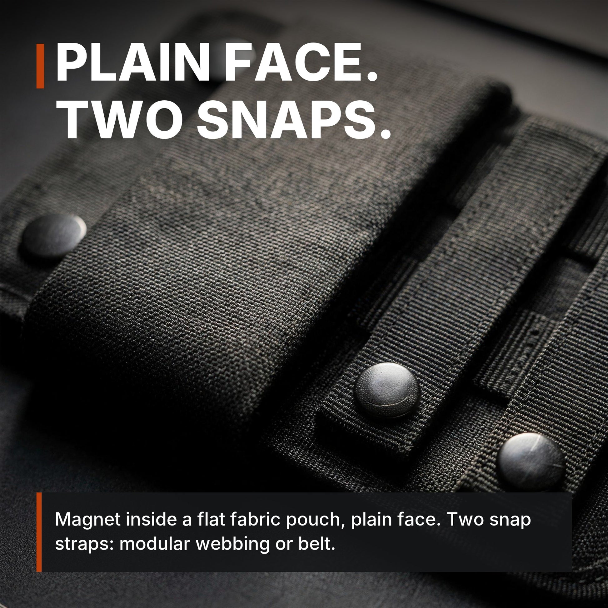 ICONTACTIC Magnetic Retention Catch infographic: Plain face, two snaps