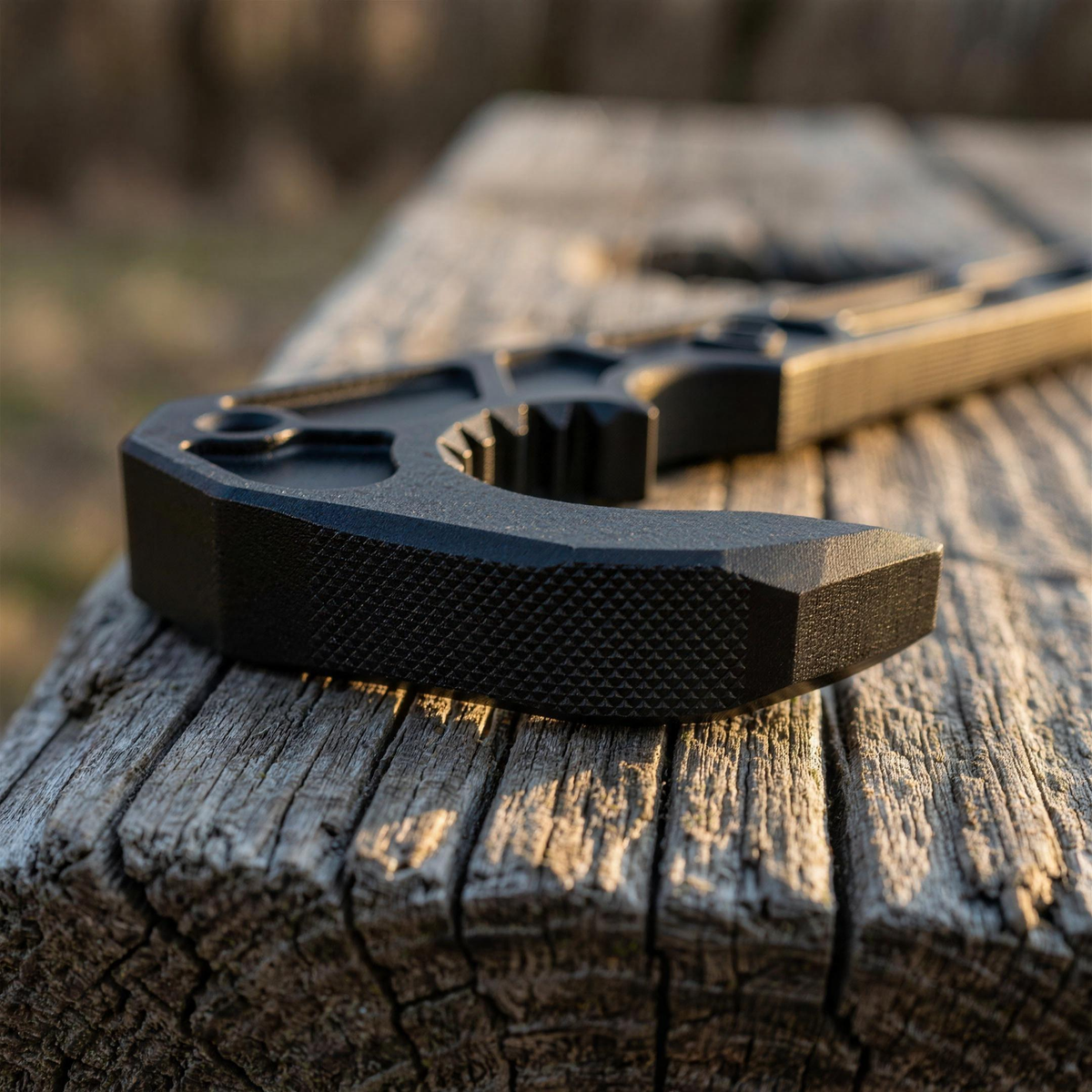 ICONTACTIC Compact Rescue Pry Bar, concept render pending supplier verification, close-up of the tip profile and knurled grip
